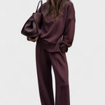 Agnes, Roll-Neck Knitted Top & Trousers Set