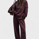 Agnes, Roll-Neck Knitted Top & Trousers Set
