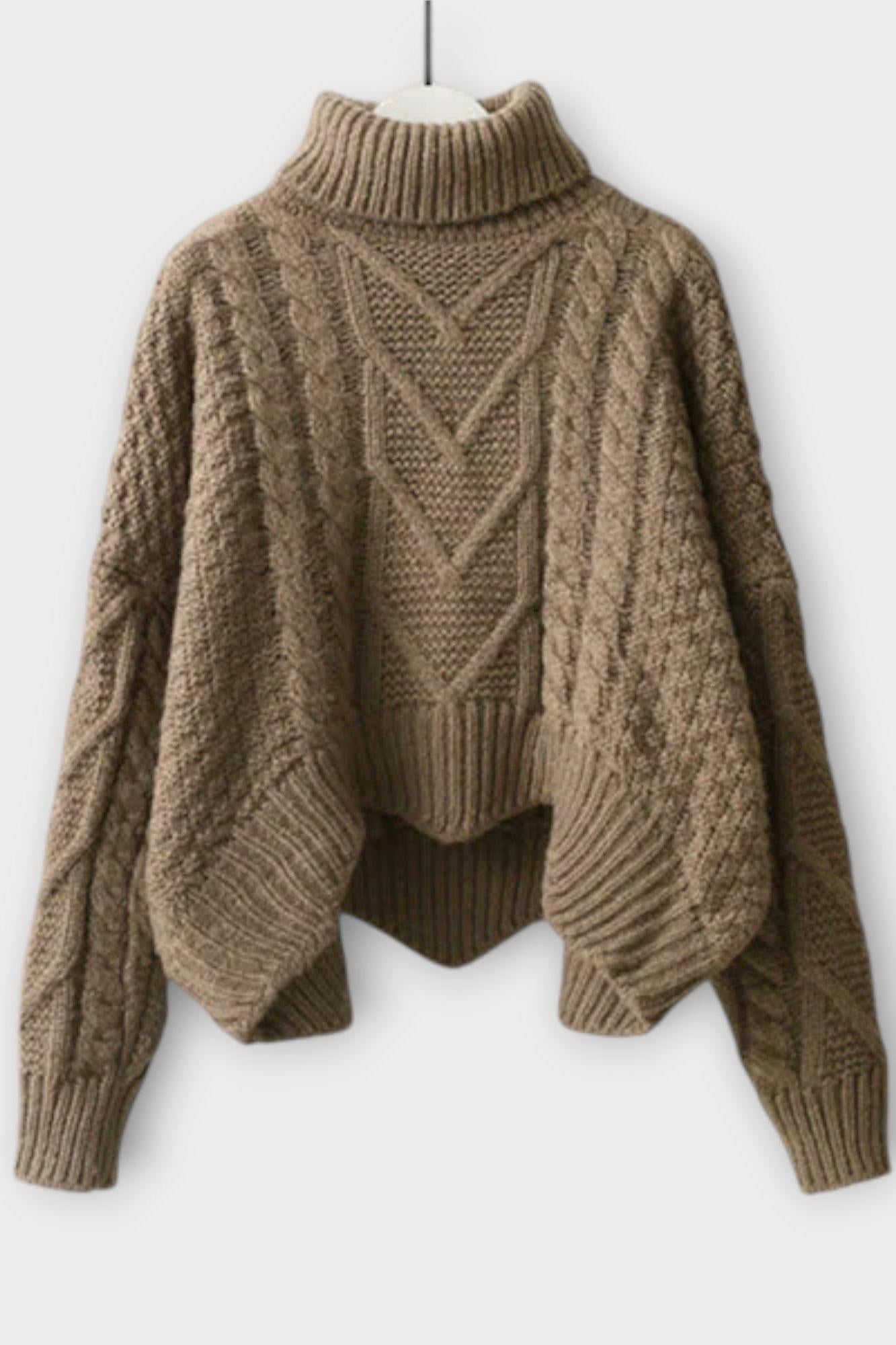 Roberta, Cable-Knit Jumper & Wide-Leg Knitted Trousers Set