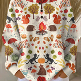 Mathilde Jumper with Autumn Forest Motif