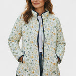 Amabel Light Quilted Jacket with Delicate Floral Pattern