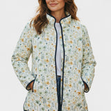 Amabel Light Quilted Jacket with Delicate Floral Pattern