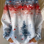 Astrid Christmas Jumper in Light Blue with Christmas Tree