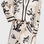 Amelia, Patterned Long-Sleeve Top & Wide-Leg Trousers Set