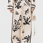 Amelia, Patterned Long-Sleeve Top & Wide-Leg Trousers Set
