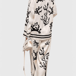 Amelia, Patterned Long-Sleeve Top & Wide-Leg Trousers Set