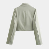 Anna, Cropped Jacket & Wide-Leg Trousers Set