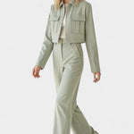 Anna, Cropped Jacket & Wide-Leg Trousers Set