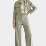 Anna, Cropped Jacket & Wide-Leg Trousers Set