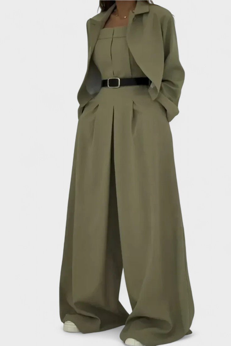 Anthea, Three-Piece Blazer, Bustier & Trousers Set