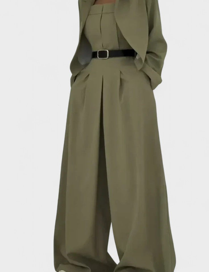 Anthea, Three-Piece Blazer, Bustier & Trousers Set