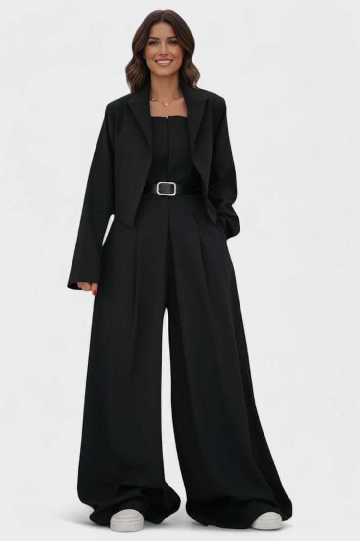 Anthea, Three-Piece Blazer, Bustier & Trousers Set