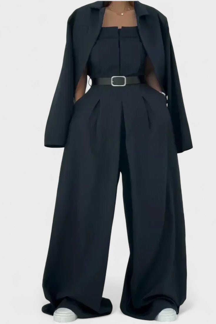 Anthea, Three-Piece Blazer, Bustier & Trousers Set