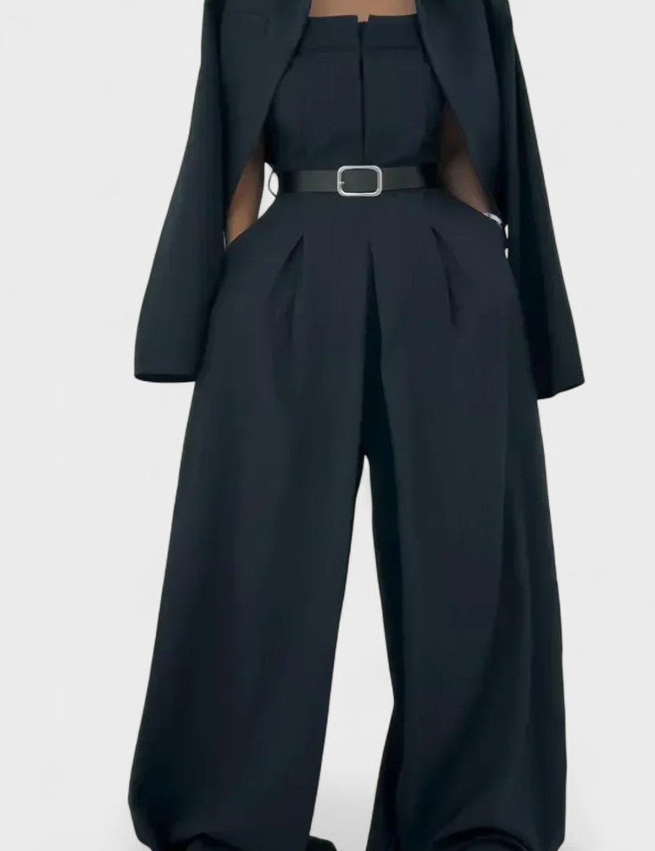 Anthea, Three-Piece Blazer, Bustier & Trousers Set