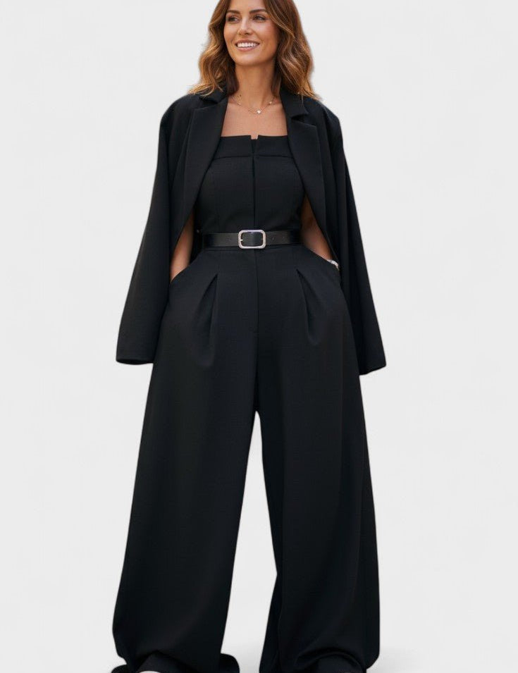 Anthea, Three-Piece Blazer, Bustier & Trousers Set