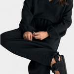 Esther, Relaxed Long-Sleeve Top & Wide-Leg Trousers Set