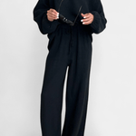 Esther, Relaxed Long-Sleeve Top & Wide-Leg Trousers Set