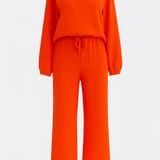 Esther, Relaxed Long-Sleeve Top & Wide-Leg Trousers Set