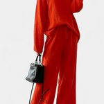 Esther, Relaxed Long-Sleeve Top & Wide-Leg Trousers Set