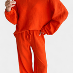 Esther, Relaxed Long-Sleeve Top & Wide-Leg Trousers Set