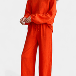 Esther, Relaxed Long-Sleeve Top & Wide-Leg Trousers Set
