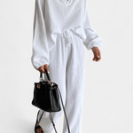 Esther, Relaxed Long-Sleeve Top & Wide-Leg Trousers Set
