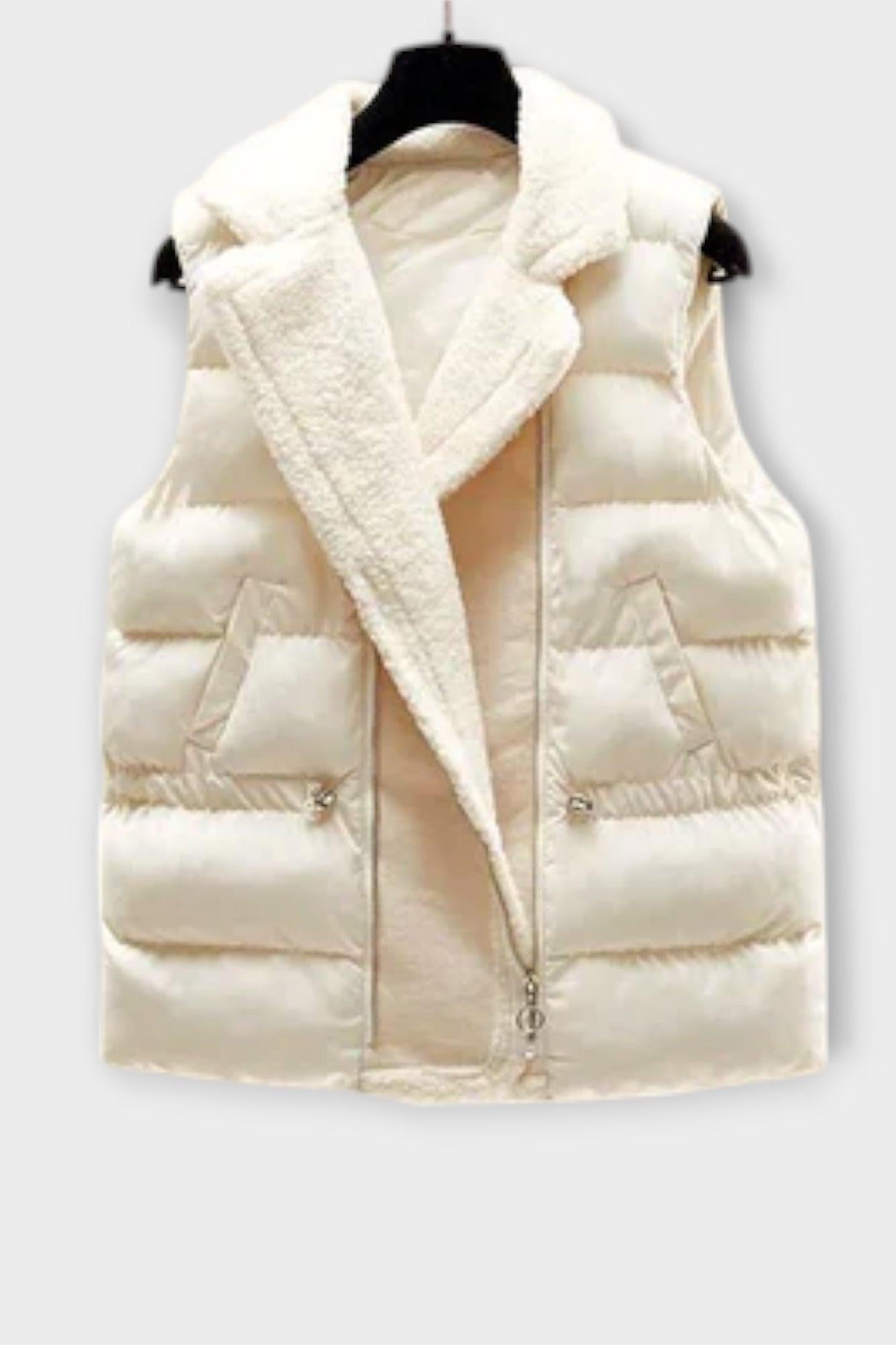 Esther, Cable-Knit Jumper, Quilted Gilet & Trousers Set