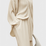 Augusta, Pleated Top & Wide-Leg Trousers Set
