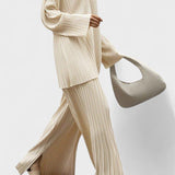 Augusta, Pleated Top & Wide-Leg Trousers Set