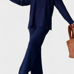 Briony, V-Neck Top & Wide-Leg Trousers Set