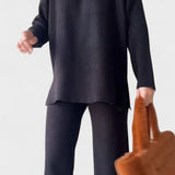 Briony, V-Neck Top & Wide-Leg Trousers Set