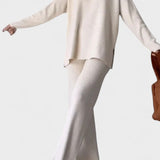 Briony, V-Neck Top & Wide-Leg Trousers Set