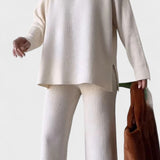 Briony, V-Neck Top & Wide-Leg Trousers Set