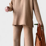 Briony, V-Neck Top & Wide-Leg Trousers Set
