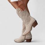 Quinn, Perforated Western Boots