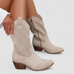 Quinn, Perforated Western Boots
