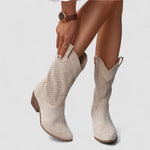 Quinn, Perforated Western Boots