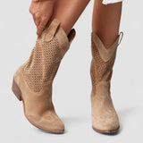 Quinn, Perforated Western Boots