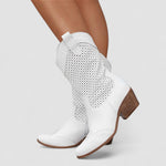 Quinn, Perforated Western Boots