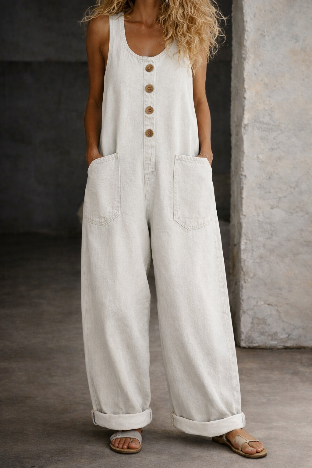 Amelia Vintage Cotton Dungarees - view 10