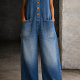 Amelia Vintage Cotton Dungarees - view 3