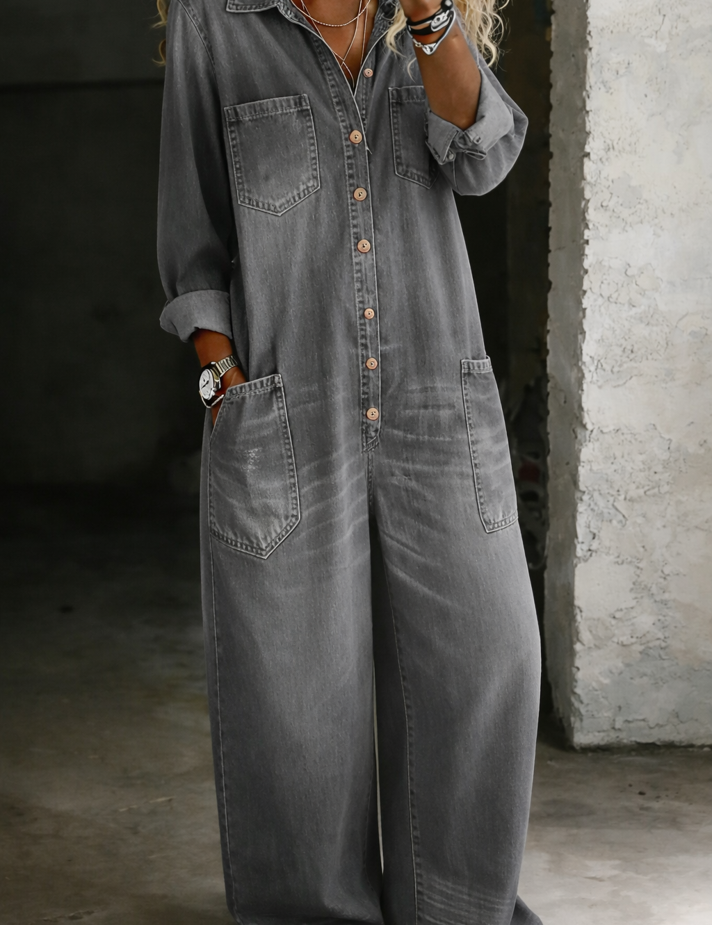 Eleanor Comfortable Casual Jumpsuit - view 4