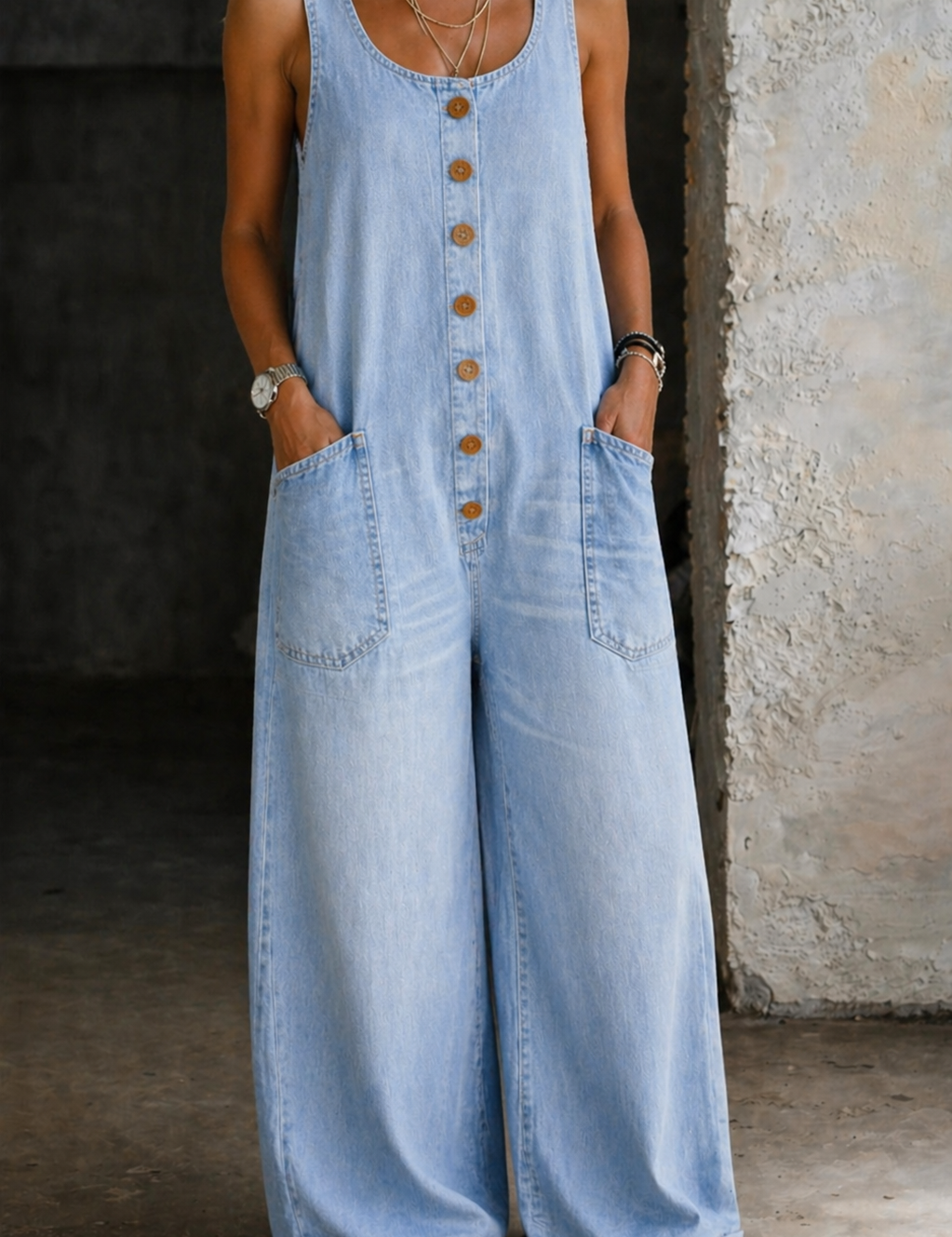 Amelia Vintage Cotton Dungarees - view 12