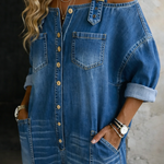 Isla Off-the-Shoulder Denim Jumpsuit - view 3