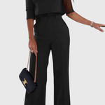 Cleo, Elegant Top & Wide-Leg Trousers Set