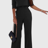 Cleo, Elegant Top & Wide-Leg Trousers Set