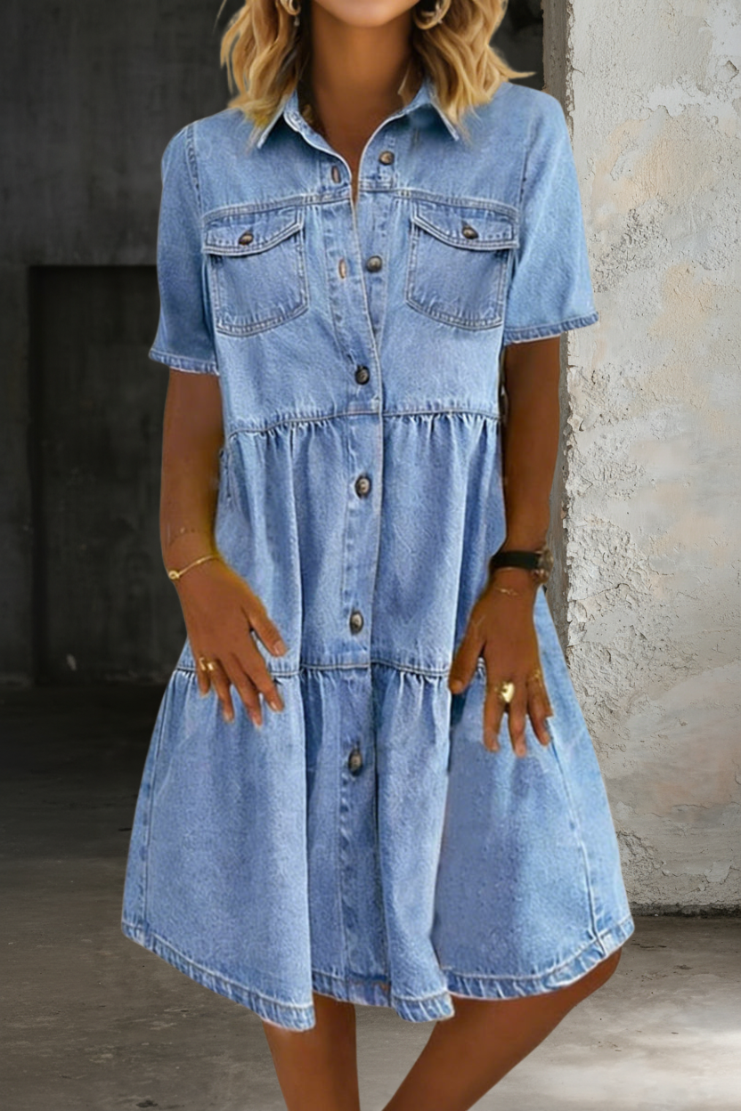Sienna Smart Casual Denim Dress - view 3