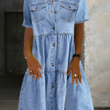 Sienna Smart Casual Denim Dress - view 3