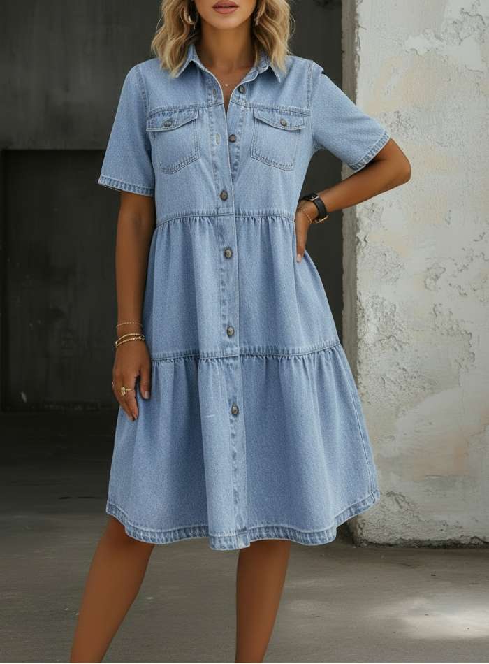 Sienna Smart Casual Denim Dress - view 2