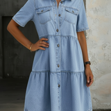 Sienna Smart Casual Denim Dress - view 4